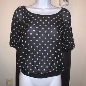 Sheer Polka Dot Top